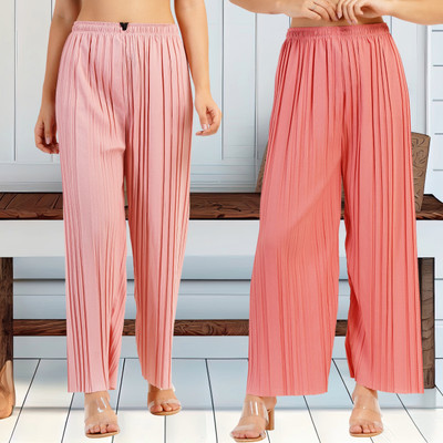KWSH Regular Fit Women Pink Trousers