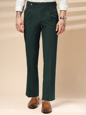 italianvega Regular Fit Men Dark Green Trousers
