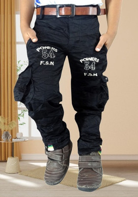 AD & AV Regular Fit Boys Black Trousers