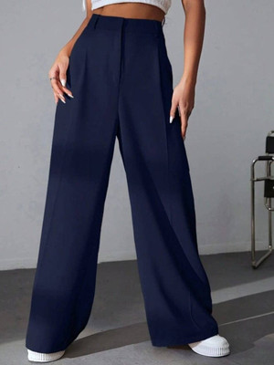 Broadstar Regular Fit Women Blue Trousers