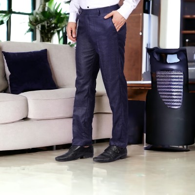 GLAUCUS Regular Fit Men Dark Blue Trousers