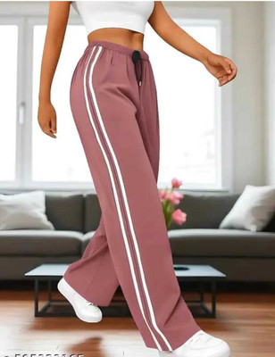 Purser Striped Women Pink Track Pants