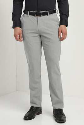 Allen Solly Slim Fit Men Grey Trousers