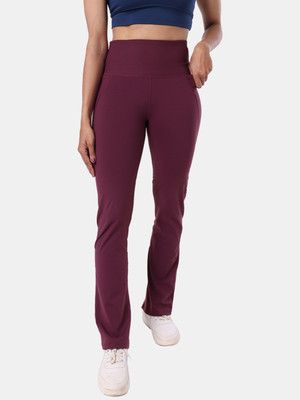 BlissClub Flared Women Purple Trousers
