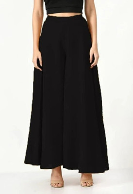 MANIJAYFAB Regular Fit Women Black Trousers