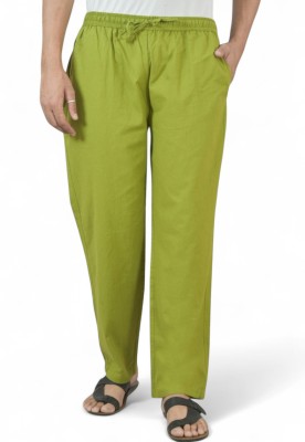 Qashida Relaxed Men Green Trousers