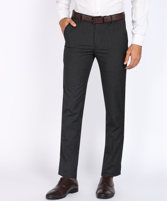 PETER ENGLAND Slim Fit Men Grey Trousers