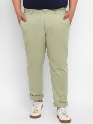 Urbano Plus Regular Fit Men Green Trousers