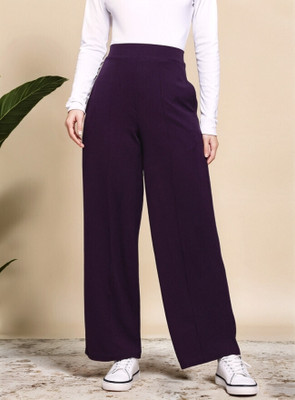 AA-HA! Regular Fit Women Purple Trousers