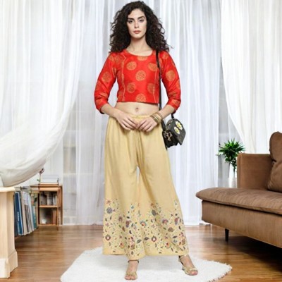 Synthify Flared Women Multicolor Trousers