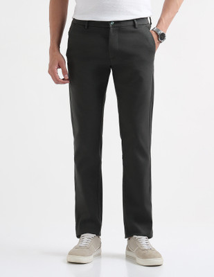 Arrow Sport Slim Fit Men Green Trousers