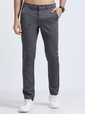 u.s.pitchers Slim Fit Men Grey Trousers