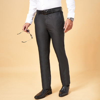 Byford by Pantaloons Slim Fit Men Black Trousers