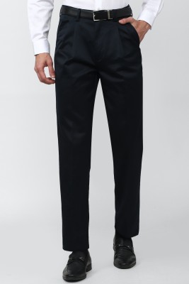 PETER ENGLAND Regular Fit Men Dark Blue Trousers