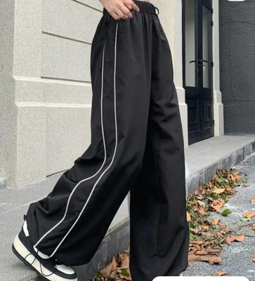 AA INTERNATIONAL Loose Fit Women Black Trousers