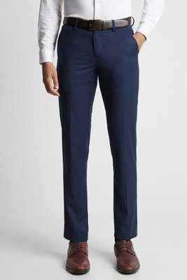 PETER ENGLAND Slim Fit Men Blue Trousers