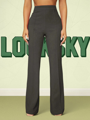 nitafashion Comfort Fit, Regular Fit Women Grey Trousers