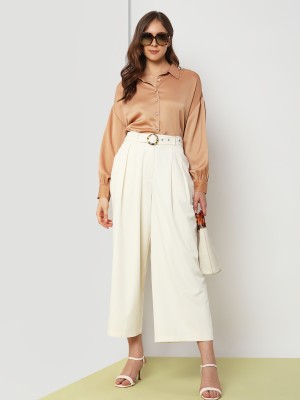 VERO MODA Relaxed Women White Trousers