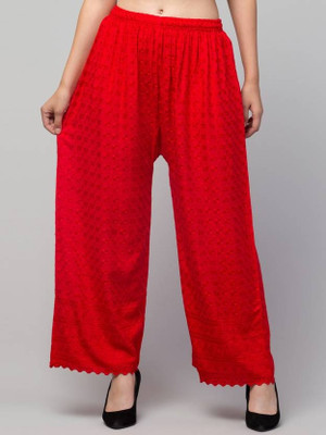 Unifystyle Straight Fit Women Red Trousers