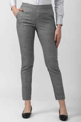 VAN HEUSEN Regular Fit Women Grey Trousers