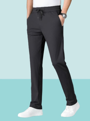 seri choice Solid Men Black Track Pants