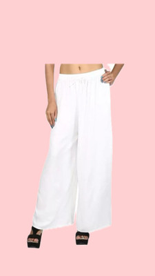 Duilx Regular Fit Women White Trousers