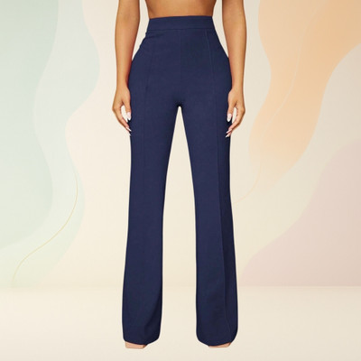 Anitafashion Loose Fit Women Dark Blue Trousers