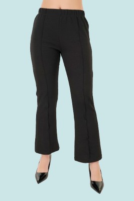 Shrutika Regular Fit Women Black Trousers