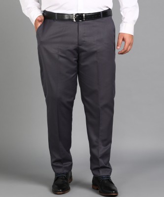 METRONAUT PLUS Plus Size Slim Fit Men Grey Trousers