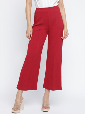 Dressberry Regular Fit Women Red Trousers