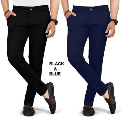 COMBRAIDED Regular Fit Men Multicolor Trousers