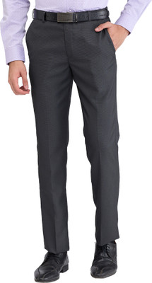PARK AVENUE Regular Fit Men Black Trousers