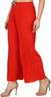 TOLIKE Relaxed Women Red Trousers