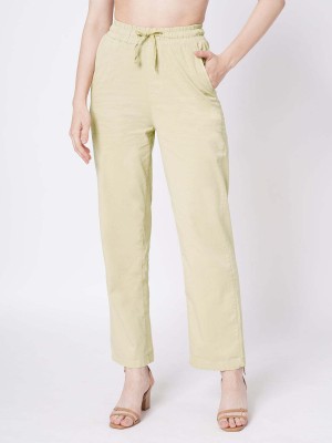 Kraus Jeans Relaxed Women Beige Trousers