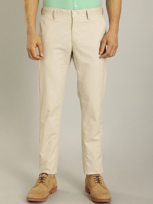 INDIAN TERRAIN Slim Fit Men Beige Trousers