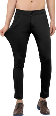 DEEDAT Regular Fit Men Black Trousers