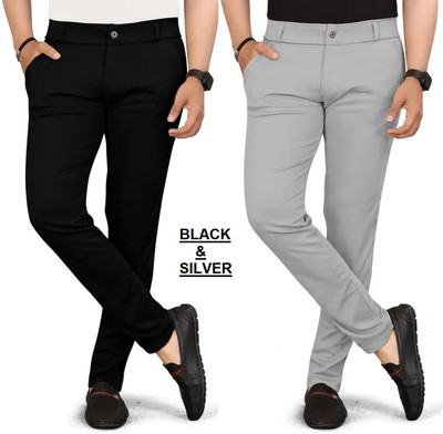 COMBRAIDED Regular Fit Men Multicolor Trousers