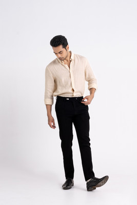 OS Jeans Regular Fit Men Black Trousers