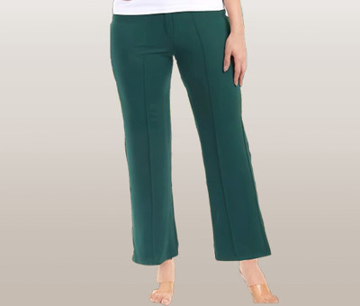 Levony Regular Fit Women Green Trousers