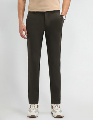 Arrow Sport Slim Fit Men Green Trousers