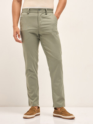 THE BEAR HOUSE Slim Fit Men Green Trousers