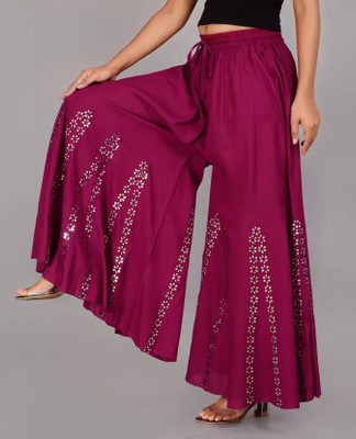 Meyara Relaxed Women Maroon Trousers
