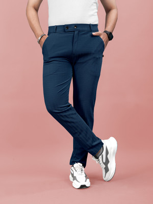 Flicfol Regular Fit Men Dark Blue Trousers
