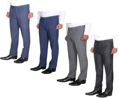 KAVYA Regular Fit Men Multicolor Trousers