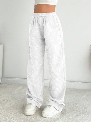 Rajovati Comfort Fit Women White Trousers