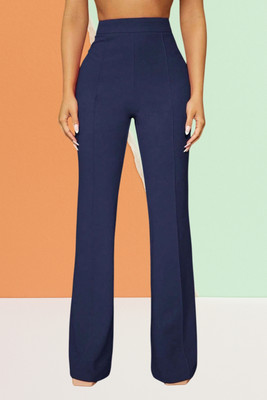 SKD TRENDZ Comfort Fit, Regular Fit Women Dark Blue Trousers