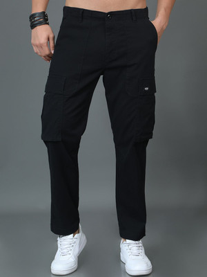 HERE&NOW Slim Fit Men Black Trousers