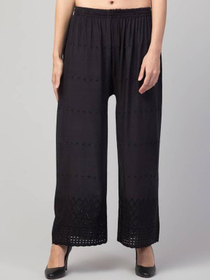 Unifystyle Straight Fit Women Black Trousers