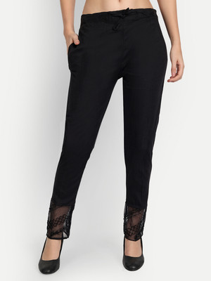 Moda Rapido Slim Fit Women Black Trousers