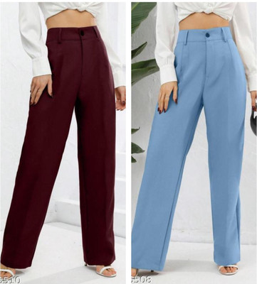 GREEN-SHADE Regular Fit Women Multicolor Trousers